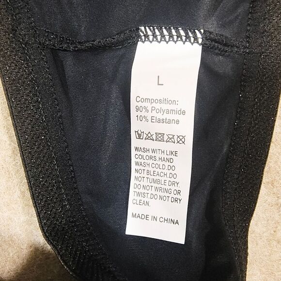 Black Strapless Bandeau Bralette Top with Silver Trim #1 - Picture 5 of 6